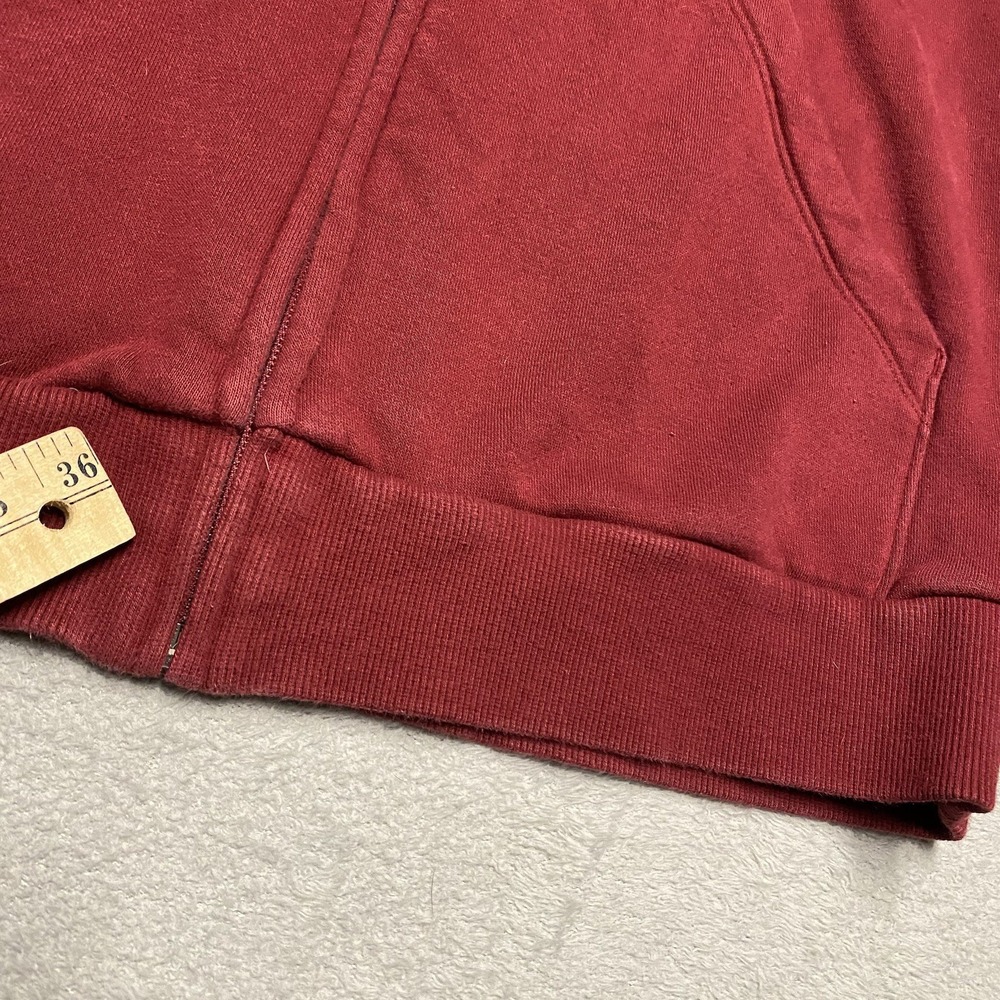 Oakley Hoodie Mens Small Red Full Zip Pockets Logo Classic Regular Fit - Picture 6 of 7